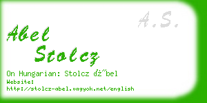 abel stolcz business card